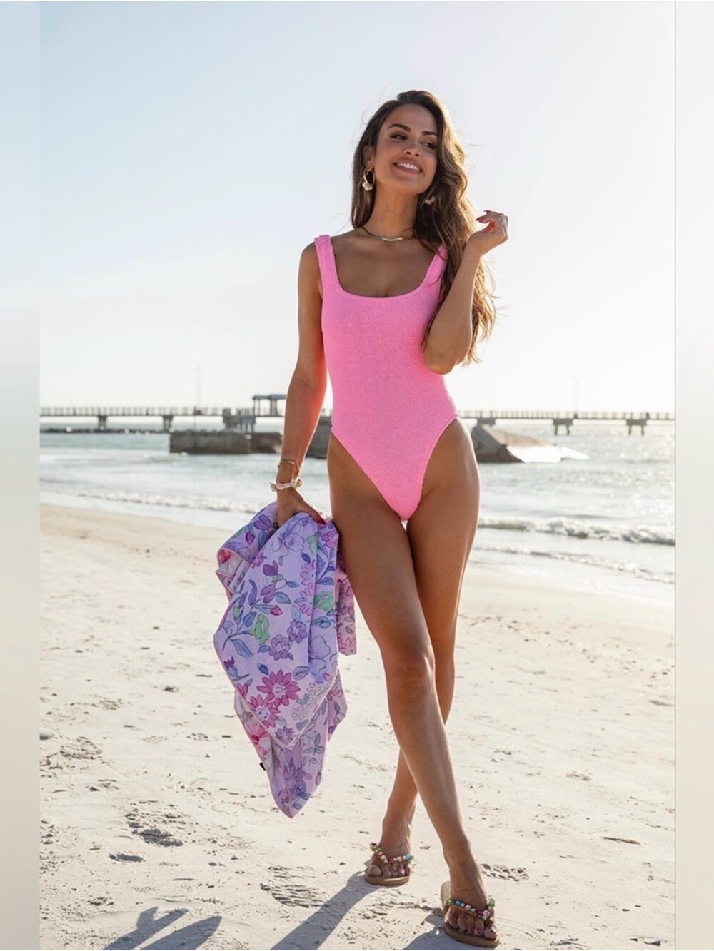 Hunza G Pink One Piece Swimwear - Picture 12 of 12